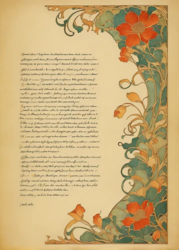 paper scroll,damask paper,parchment,flora abstract scrolls,manuscript,floral border paper,japanese floral background,orange floral paper,damask background,herbarium,vintage botanical,antique background,vintage ilistration,calligraphic,botanical print,autumn leaf paper,floral pattern paper,paper flower background,woodtype,lotus leaves,Illustration,Retro,Retro 17