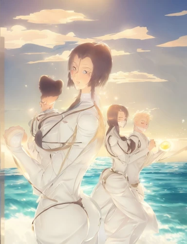 sun bride,ao dai,beach background,white clothing,perfume,honolulu,sun and sea,at sea,white figures,beach goers,perfume bottle silhouette,lilies,seaside,lily family,sea,by the sea,summer background,japanese waves,sanya,open sea,Game&Anime,Manga Characters,Blue Fantasy