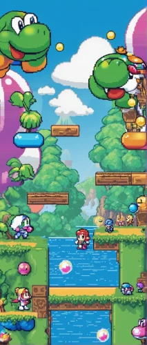 frog background,yoshi,kawaii frogs,frog gathering,frog king,frog through,game illustration,cartoon video game background,snes,kawaii frog,frogs,mushroom island,alligator alley,game art,toadstools,rainbow world map,april fools day background,frog prince,super mario brothers,true toad,Unique,Pixel,Pixel 02