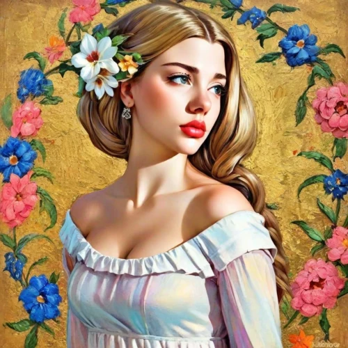 girl in flowers,beautiful girl with flowers,fantasy portrait,romantic portrait,flower girl,boho art,flower painting,portrait of a girl,young woman,girl in the garden,jasmine blossom,cinderella,young girl,oil painting,oil painting on canvas,young lady,vintage girl,photo painting,vintage art,mystical portrait of a girl