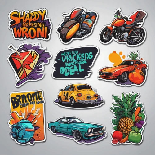 stickers,motorcycles,fruit icons,fruits icons,clipart sticker,retro 1950's clip art,pentagon shape sticker,badges,crown icons,animal stickers,sticker,scooters,vector images,icon set,patches,hotrods,automotive decal,colored pins,set of icons,pins,Unique,Design,Sticker