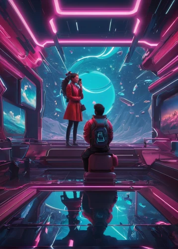 cg artwork,ufo interior,red place,odyssey,80s,aesthetic,cinematic,game illustration,80's design,4k wallpaper,would a background,diamond lagoon,space port,art background,aqua studio,travelers,retro diner,valentines day background,concept art,desktop wallpaper,Conceptual Art,Sci-Fi,Sci-Fi 11