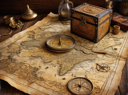 treasure map,navigation,old world map,east indiaman,magnetic compass,cartography,bearing compass,terrestrial globe,treasure chest,treasure hunt,compass,navigate,sextant,planisphere,compass direction,pirate treasure,a journey of discovery,travel destination,caravel,antique background,Photography,Documentary Photography,Documentary Photography 26