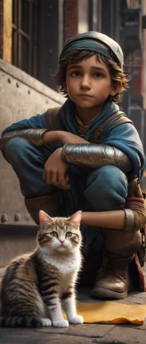 mowgli,cat sparrow,street cat,cgi,little boy and girl,digital compositing,leonardo,cat child,children's background,ritriver and the cat,katniss,cg artwork,the cat and the,she-cat,photoshop manipulation,b3d,rescue alley,cat,the cat,the little girl,Conceptual Art,Fantasy,Fantasy 11