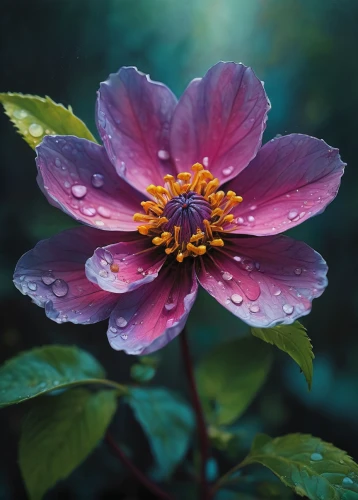 japanese anemone,dew drops on flower,chrysanthemum cherry,anemone japonica,beautiful flower,rain lily,star dahlia,pink chrysanthemum,flower of dahlia,rosa sempervirens,autumn anemone,water lily flower,zinnia,water flower,autumn flower,forest flower,raindrop rose,flower of water-lily,cosmos flower,pond flower,Conceptual Art,Oil color,Oil Color 05