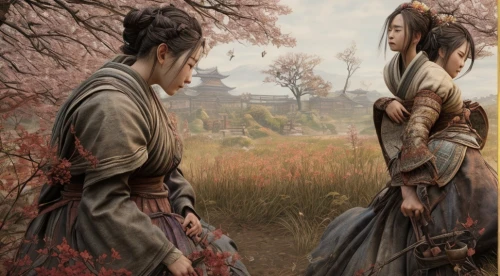 yi sun sin,chinese art,the cherry blossoms,plum blossoms,oriental painting,kimjongilia,hanbok,korean culture,japanese art,young couple,romantic scene,xing yi quan,goki,cherry trees,fantasy picture,korean drama,sakura trees,luo han guo,floral greeting,japanese sakura background,Game Scene Design,Game Scene Design,Japanese Martial Arts