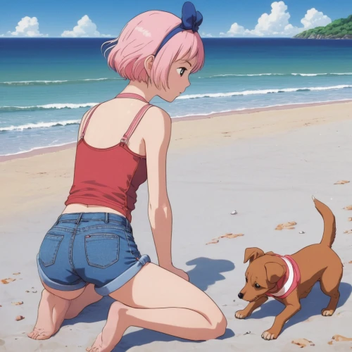 stray dog on beach,beach background,beach dog,girl with dog,pink beach,the beach pearl,lucky pig,beach scenery,pet,toori,piko,puppy pet,summer background,small dog,beach walk,petting,companion dog,dog frame,malasada,on the beach,Conceptual Art,Daily,Daily 27