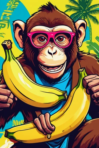 monkey banana,monkeys band,monkey,ape,bananas,great apes,gorilla,banana,barbary monkey,primate,monkey island,monkey gang,chimp,the monkey,chimpanzee,banana cue,vector illustration,monkey wrench,primates,nanas,Illustration,Vector,Vector 19