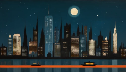 manhattan skyline,new york skyline,chrysler building,city skyline,manhattan,night scene,city at night,city lights,black city,art deco background,big apple,city scape,skyline,big night city,cityscape,sci fiction illustration,citylights,halloween background,background vector,city cities,Art,Artistic Painting,Artistic Painting 02