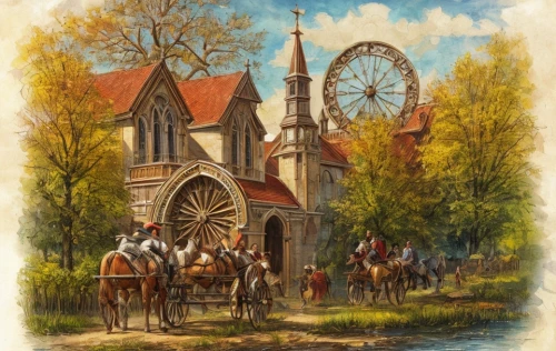 church painting,medieval market,annual fair,stagecoach,village scene,horse-drawn carriage,münsterland,rathauskeller,amusement park,children's ride,eulenspiegel,delft,oktoberfest background,pilgrims,horse-drawn,riding school,medieval,disneyland park,bavaria,zamek malbork,Game Scene Design,Game Scene Design,Renaissance