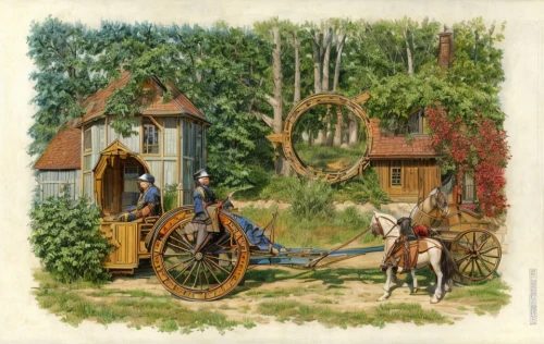 straw carts,agricultural machine,horse-drawn vehicle,straw cart,covered wagon,horse and cart,threshing,horse trailer,wooden carriage,horse-drawn carriage,stagecoach,girl with a wheel,donkey cart,children's playhouse,horse-drawn,wooden wagon,horse carriage,handcart,wooden cart,ox cart,Game Scene Design,Game Scene Design,Medieval