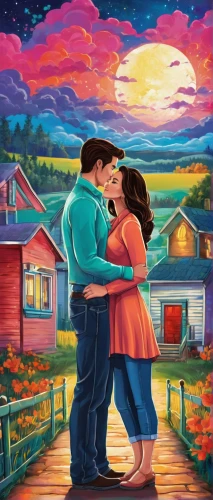 romantic scene,indigenous painting,loving couple sunrise,the hands embrace,dancing couple,honeymoon,land love,pda,young couple,colored pencil background,khokhloma painting,couple in love,watermelon painting,romantic portrait,as a couple,two people,oil painting on canvas,shepherd romance,church painting,first kiss,Conceptual Art,Daily,Daily 24