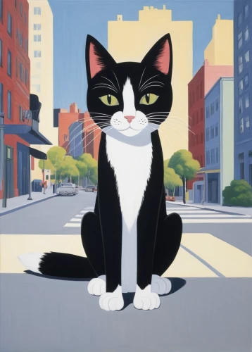 cartoon cat,cat vector,magpie cat,cat cartoon,tux,street cat,jiji the cat,tuxedo,cat portrait,alley cat,cat image,figaro,cat european,david bates,tom cat,pet portrait,american shorthair,cat,tuxedo just,sylvester,Conceptual Art,Oil color,Oil Color 13