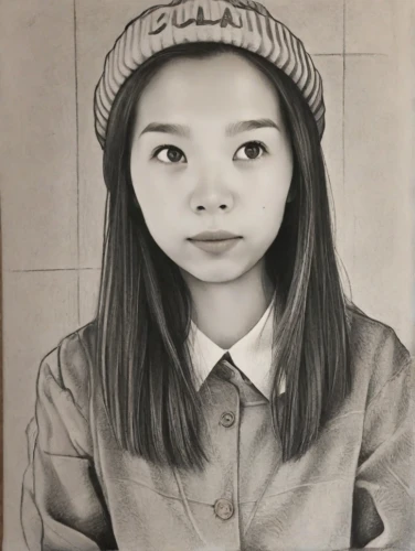 girl drawing,girl portrait,child portrait,pencil art,girl wearing hat,pencil drawing,graphite,pencil and paper,charcoal drawing,portrait of a girl,pencil drawings,pencil frame,asian woman,young girl,pencil,bjork,charcoal pencil,artist portrait,japanese woman,to draw