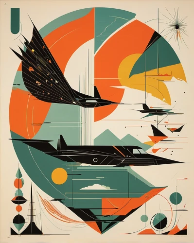 constellation swordfish,fish collage,birds of the sea,space ships,starship,spaceplane,nautical bunting,bird migration,spacecraft,abstract retro,blackbird,space tourism,star ship,forage fish,atomic age,space art,air traffic,constellation swan,orbiting,nautical paper,Illustration,Vector,Vector 13