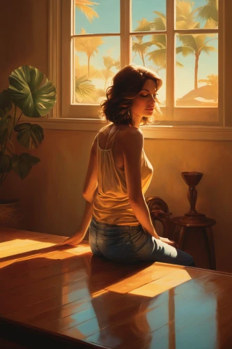 girl studying,morning light,the evening light,little girl reading,golden light,sci fiction illustration,evening light,digital painting,girl sitting,goldenlight,world digital painting,girl with bread-and-butter,girl with cereal bowl,meticulous painting,woman playing,study,child with a book,woman sitting,late afternoon,summer evening,Conceptual Art,Daily,Daily 12