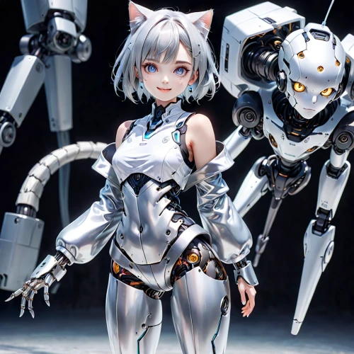 kotobukiya,game figure,model kit,cybernetics,chat bot,3d figure,robotic,mecha,robotics,ai,robots,alloy,humanoid,silver tabby,cyborg,mechanical,metal figure,plug-in figures,revoltech,robot combat,Anime,Anime,General