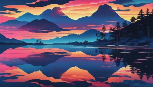 mountain sunrise,landscape background,evening lake,mountainlake,mountain lake,acid lake,mountains,alpine sunset,mountain landscape,incredible sunset over the lake,dusk background,purple landscape,alaska,background pattern,landscapes,nature landscape,art background,mountain scene,mountain range,mountainous landscape,Photography,Artistic Photography,Artistic Photography 07