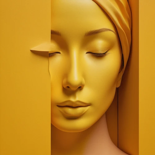 gold paint stroke,gold paint strokes,golden yellow,yellow-gold,gold lacquer,yellow skin,golden mask,decorative figure,abstract gold embossed,sculpt,gold wall,yellow orange,woman sculpture,golden color,yellow wallpaper,art deco woman,wooden mannequin,artist's mannequin,gold foil art,yellow background,Photography,General,Commercial