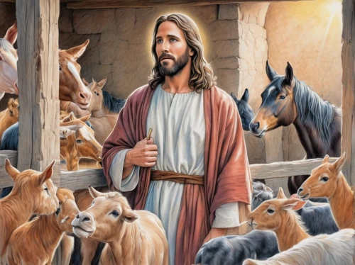 the good shepherd,good shepherd,palm sunday scripture,nativity of jesus,the manger,church painting,palm sunday,biblical narrative characters,nativity of christ,son of god,twelve apostle,christ feast,sermon,stable animals,benediction of god the father,domestic goats,bible pics,holy supper,christian,holy 3 kings,Conceptual Art,Daily,Daily 17
