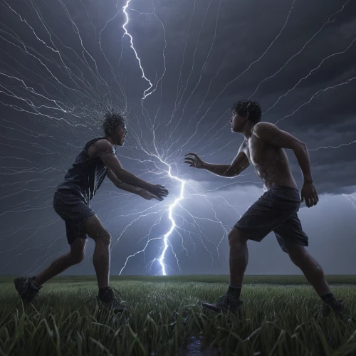 force of nature,thunderstorm,photo manipulation,lightning storm,striking combat sports,mixed martial arts,thunderstorm mood,lightning bolt,muay thai,lightning strike,nature's wrath,lightening,duel,photoshop manipulation,conceptual photography,visual effect lighting,fusion photography,lightning,digital compositing,fight,Photography,Artistic Photography,Artistic Photography 11