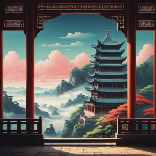 chinese clouds,chinese temple,chinese background,oriental painting,oriental,chinese screen,landscape background,chinese architecture,world digital painting,forbidden palace,asian architecture,chinese style,hall of supreme harmony,feng shui,huashan,backgrounds,summer palace,pagoda,chinese art,tigers nest,Conceptual Art,Fantasy,Fantasy 32