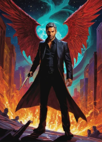 the archangel,business angel,archangel,lucifer,star-lord peter jason quill,daemon,angelology,fire angel,dark angel,sci fiction illustration,angels of the apocalypse,phoenix,black angel,uriel,fallen angel,guardian angel,mystery book cover,heroic fantasy,greer the angel,cg artwork,Unique,3D,Modern Sculpture