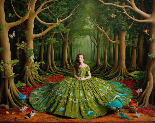 girl with tree,ballerina in the woods,fairy forest,enchanted forest,children's fairy tale,fairy tale character,fairy tale,forest of dreams,fairy queen,fantasy art,fairy peacock,dryad,the girl next to the tree,fairy tales,fantasy picture,faerie,mystical portrait of a girl,a fairy tale,fairytales,cloves schwindl inge,Illustration,Abstract Fantasy,Abstract Fantasy 12