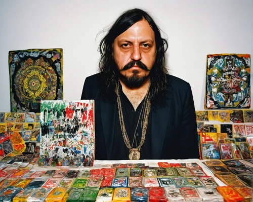 art dealer,drug icon,hieromonk,plastic arts,tarot cards,rasputin,pinball,tarot,italian painter,artist portrait,art world,shopkeeper,archimandrite,leonardo devinci,the collector,metatron's cube,sculptor ed elliott,carcass,dead earth,pentagram,Conceptual Art,Graffiti Art,Graffiti Art 10