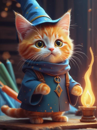 wizard,tea party cat,cartoon cat,figaro,fire artist,conductor,candle wick,marmalade,feuerzangenbowle,saganaki,fire master,cat sparrow,candy cauldron,cute cartoon character,cute cat,crêpe suzette,mage,the wizard,potter,magician,Photography,Documentary Photography,Documentary Photography 16