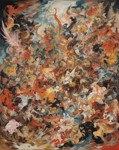 inferno,whirlwind,maelstrom,fire dance,abstract smoke,pentecost,dancing flames,conflagration,turmoil,zao,the conflagration,abstract artwork,combustion,burning earth,exploding,abstract painting,eruption,lake of fire,explosion,turbulence,Conceptual Art,Oil color,Oil Color 18