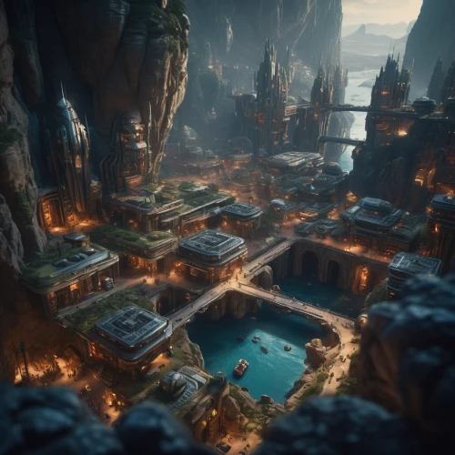 alpine village,mountain settlement,ancient city,mountain village,popeye village,escher village,medieval town,fantasy city,aurora village,fairy village,spa town,knight village,fantasy landscape,development concept,bogart village,aerial landscape,building valley,the valley of the,concept art,karst landscape,Photography,General,Cinematic