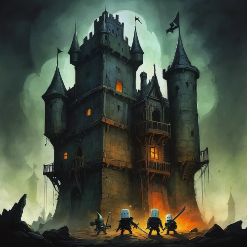 ghost castle,haunted castle,the haunted house,castle of the corvin,witch's house,knight's castle,haunted house,gold castle,castleguard,witch house,game illustration,castel,castles,haunted cathedral,castle iron market,fairy tale castle,prejmer,bethlen castle,medieval castle,heroic fantasy,Illustration,Abstract Fantasy,Abstract Fantasy 18