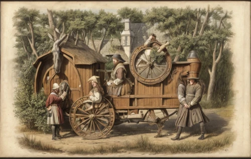 stagecoach,covered wagon,old wagon train,straw cart,handcart,barrel organ,wooden wagon,straw carts,wooden carriage,wooden cart,threshing,ceremonial coach,christmas caravan,pilgrims,horse trailer,caravanning,caravan,horse-drawn vehicle,dolly cart,donkey cart,Game Scene Design,Game Scene Design,Medieval