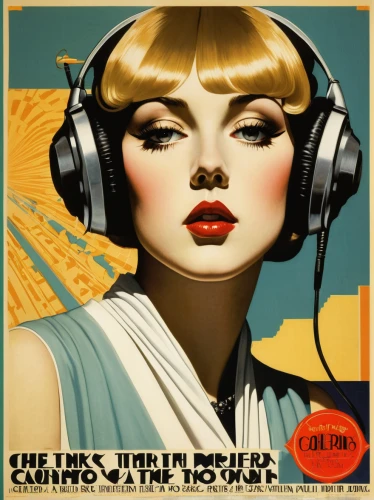 fifties records,stereophonic sound,retro music,retro women,art deco woman,overtone empire,audiophile,atomic age,telephone operator,retro woman,78rpm,hi-fi,retro 1950's clip art,tube radio,disc jockey,hifi extreme,disk jockey,film poster,s-record-players,retro girl,Illustration,Retro,Retro 15