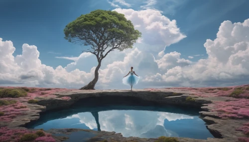 photo manipulation,fantasy picture,floating island,photomanipulation,isolated tree,fantasy landscape,digital compositing,landscape background,3d fantasy,creative background,conceptual photography,world digital painting,wonderland,lone tree,fairy world,dream world,photoshop manipulation,fairies aloft,wishing well,surrealism,Photography,General,Natural