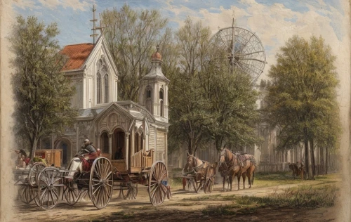 church painting,village scene,dutch mill,dutch landscape,street scene,delft,riding school,pilgrims,straw carts,constable,horse-drawn,horse-drawn carriage,straw cart,rural landscape,wooden church,little church,hunting scene,church,19th century,farm landscape,Game Scene Design,Game Scene Design,Renaissance