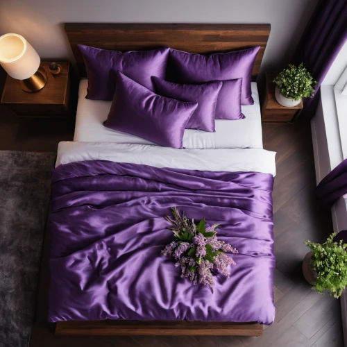 bed linen,bedding,lavander products,the purple-and-white,purple,duvet cover,canopy bed,white with purple,bed,purple wallpaper,rich purple,guestroom,bed frame,wall,violet colour,guest room,purple-white,purple frame,soprano lilac spoon,sleeping room,Photography,General,Natural