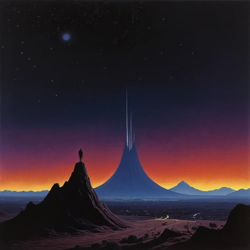 futuristic landscape,stratovolcano,laser buddha mountain,earth rise,volcano,volcanos,volcanic landscape,volcanism,monolith,space art,dune,uluru,volcanoes,venus comb,vast,the volcano,vulcan,valerian,beacon,fire mountain,Conceptual Art,Sci-Fi,Sci-Fi 16