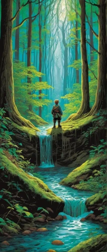 game illustration,forest background,the forests,forest man,farmer in the woods,the forest,the wanderer,druid grove,swampy landscape,cartoon video game background,wilderness,mystery book cover,forest landscape,the woods,the brook,free wilderness,green forest,forests,patrol,forest,Illustration,Paper based,Paper Based 01