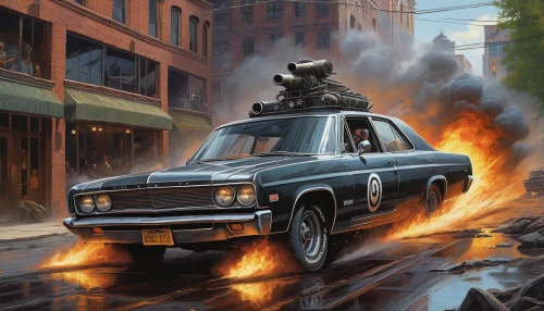 burnout fire,gaz-21,city in flames,w111,w111-112,gaz-12 zim,ghost car rally,the conflagration,burnout,w113,volvo 164,firebrat,riot,pontiac tempest,datsun 510,ford xp falcon,volvo amazon,ford pinto,retro vehicle,road cruiser,Illustration,Retro,Retro 14