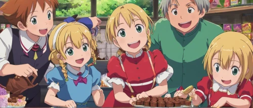 tsumugi kotobuki k-on,cake buffet,darjeeling,kawaii children,cooking show,pudding,birthday party,cake,sweet food,birthday banner background,kawaii food,bara brith,anime 3d,children's birthday,bake sale,heavy object,delicious food,anime cartoon,kawaii foods,cooking chocolate,Illustration,Japanese style,Japanese Style 03