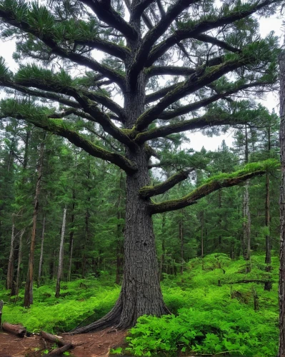 eastern hemlock,fir forest,spruce tree,oregon pine,singleleaf pine,loblolly pine,shortstraw pine,celtic tree,sitka spruce,old-growth forest,dragon tree,white pine,norfolk island pine,fir tree,forest tree,lodgepole pine,hemlock,spruce-fir forest,jack pine,fir branch,Illustration,American Style,American Style 01