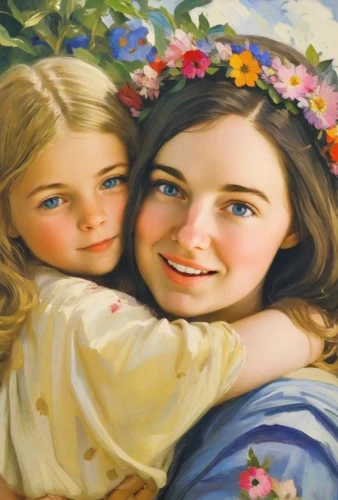 little girl and mother,jesus in the arms of mary,church painting,oil painting on canvas,oil painting,mary 1,jesus child,capricorn mother and child,christ child,mary-bud,mother with child,holy family,blessing of children,mary,the girl's face,children girls,mother and child,girl in flowers,girl in a wreath,mother's