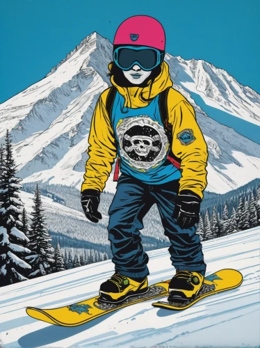 snowboarder,snowboard,snowboarding,ski helmet,skier,ski,ski equipment,freeride,downhill ski binding,ski binding,freestyle skiing,slopes,ski cross,sunshinevillage,laax,ski resort,skiing,skiers,ski touring,olympic mountain,Illustration,American Style,American Style 10