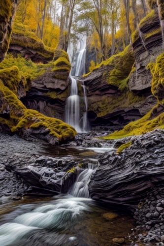 bridal veil fall,brown waterfall,ash falls,mountain stream,cascading,flowing creek,a small waterfall,rushing water,ilse falls,flowing water,wasserfall,water flow,water falls,water flowing,fairyland canyon,waterfalls,falls of the cliff,water fall,bridal veil,paine national park,Realistic,Landscapes,Icelandic