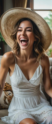 laughing tip,panama hat,high sun hat,sombrero,the hat of the woman,womans seaside hat,the hat-female,straw hat,cosmetic dentistry,to laugh,laugh,sun hat,girl wearing hat,portrait photography,women's hat,ordinary sun hat,vietnamese woman,laughter,asian conical hat,hat womens,Photography,General,Fantasy