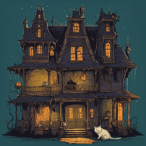 witch's house,little house,lonely house,small house,house silhouette,house by the water,winter house,apartment house,ancient house,crooked house,dog house,crispy house,cottage,house with lake,the haunted house,miniature house,fisherman's house,witch house,haunted house,old home,Illustration,Children,Children 04