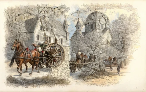 pilgrims,village scene,horse-drawn carriage,christmas caravan,hunting scene,constantinople,horse-drawn vehicle,snow scene,medieval,horse-drawn,stagecoach,the horse at the fountain,knight tent,jerusalem,winter service,christmas scene,notre dame de sénanque,horse drawn,covered wagon,la rocher de la baume,Game Scene Design,Game Scene Design,Medieval