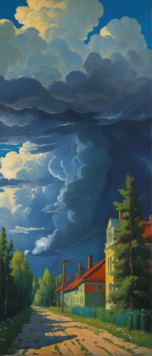 rural landscape,home landscape,landscape,farm landscape,stratocumulus,salt meadow landscape,summer evening,aurora village,alberta,high landscape,storm clouds,evening atmosphere,night scene,panoramic landscape,landscape background,village scene,montana,church painting,in the evening,orlovsky,Art,Classical Oil Painting,Classical Oil Painting 27